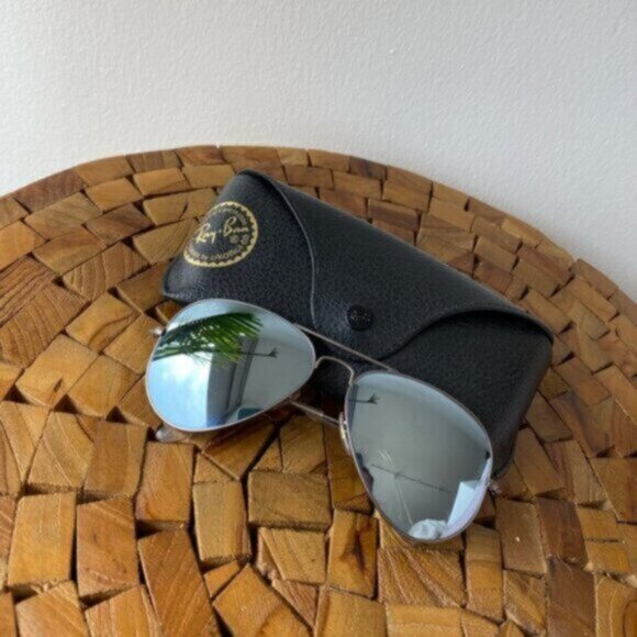 NEW Ray-Ban Aviator Classic Silver RB 3026 Sunglasses - Picture 10 of 14